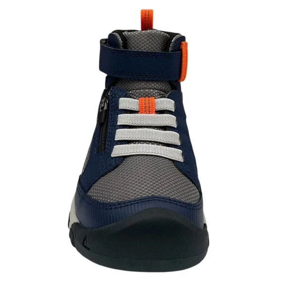 KEEN Boys Targhee Adaptive Slip-on Hiking Shoes Size 11 Navy Blue Grey Orange - Picture 8 of 14